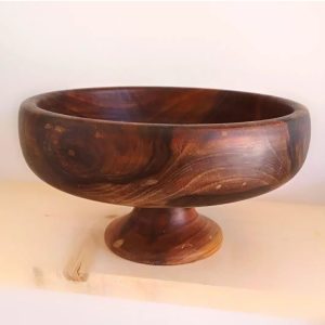 میوه خوری پایه دار چوبی گرد میوه خوری پایه دار چوبی گرد